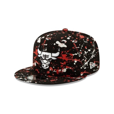 Chicago Bulls Gorra | New Era NBA Paint Splatter 9fifty Snapback Cap Mexico - Negros
